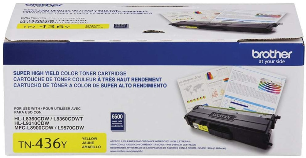 Brother TN436Y Yellow Super High-Yield Toner Cartridge