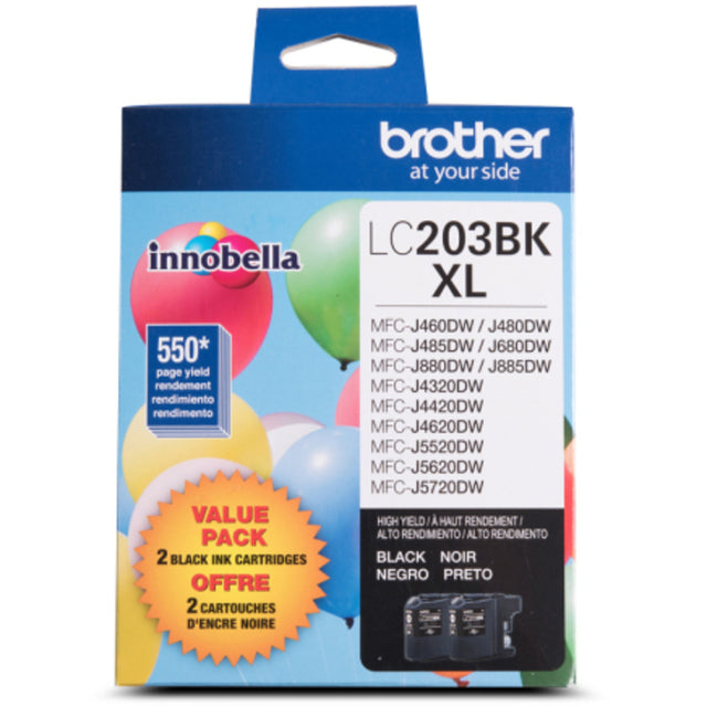 Brother Genuine High Yield Black Ink Cartridge (LC2032PKS)