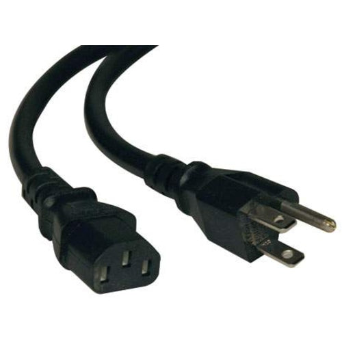 Tripp Lite 2ft Computer Power Cord Cable 5-15P To C13 Heavy Duty 15A 14AWG 2