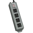 Tripp Lite 4 Outlet Industrial Power Strip Waber Metal Switch Cover 6ft Cord