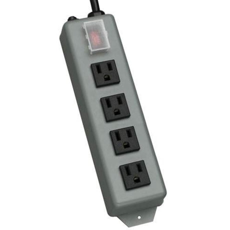 Tripp Lite 4 Outlet Industrial Power Strip Waber Metal Switch Cover 6ft Cord