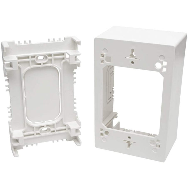 Tripp Lite 323068 Single-Gang Surface-Mount Junction Box Wall Plate, White