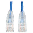 Tripp Lite 5ft Cat6 Patch Cable Slim Blue Gigabit Molded Snagless Utp Pvc M/m