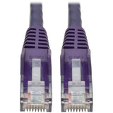 Tripp Lite Cat6 Gigabit Snagless Molded UTP Patch Cable (RJ45 M/M), Purple, 1 Ft