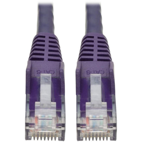 Tripp Lite Cat6 Gigabit Snagless Molded UTP Patch Cable (RJ45 M/M), Purple, 1 Ft