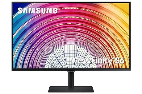 SAMSUNG ViewFinity S60A Series 24-Inch WQHD (2560x1440) Computer Monitor, 75Hz, HDMI, DisplayPort, HDR10 (1 Billion Colors), Height Adjustable Stand, TUV-Certified (LS24A608NANXGO),Black 24-inch 2023 Refresh Display + HDMI Ports