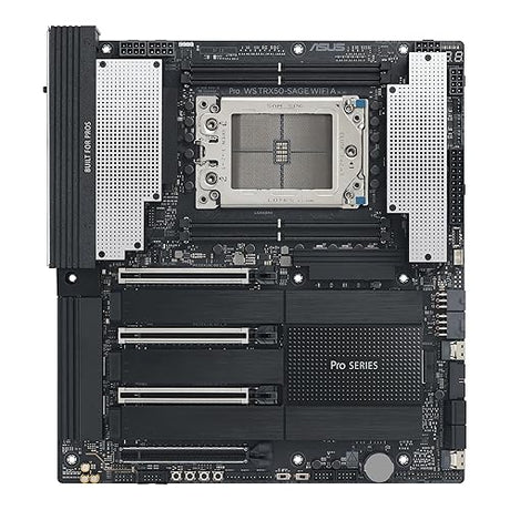 ASUS Pro WS TRX50-SAGE WiFi A AMD TRX50 TR5 CEB Workstation Motherboard, CPU & Memory overclocking Ready, Robust 20 Power-Stage Design, PCIe 5.0 x 16, M.2, USB4, 10 Gb & 2.5 Gb LAN, Multi-GPU Support