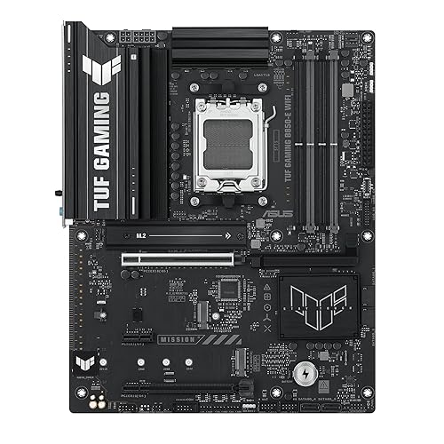 ASUS TUF GAMING B850-E WIFI AMD AM5 B850 ATX motherboard, DDR5, PCIe 5.0 Ready, M.2 slots x3, Wi-Fi 6E, 2.5Gb Ethernet, DisplayPort, HDMI,USB 20Gbps Type-C, USB 10Gbps Type-C, BIOS FlashBack, AuraSync