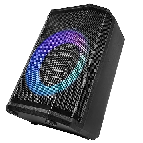 Supersonic IQ Sound IQ-6708DJBT Portable Bluetooth Speaker- Unleash Powerful Sound, Dazzling Light Show, Tiltable Audio Enhancement, USB/SD/AUX Input, TWS, and FM Radio (8 inch)