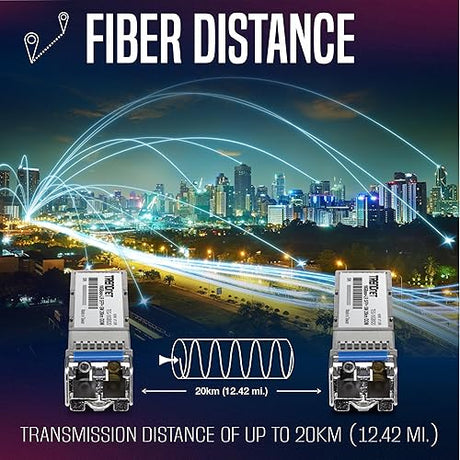 TRENDnet TEG-10GBS20, SFP+ Single Mode LC Module (20km), Lifetime Protection