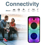 Supersonic IQ-7188DJBT Portable Bluetooth Speaker, 8-Inch, TWS Technology, LED Lights, Multiple Inputs, Mic - Perfect for Any Event 11 x 9.8 x 16.1