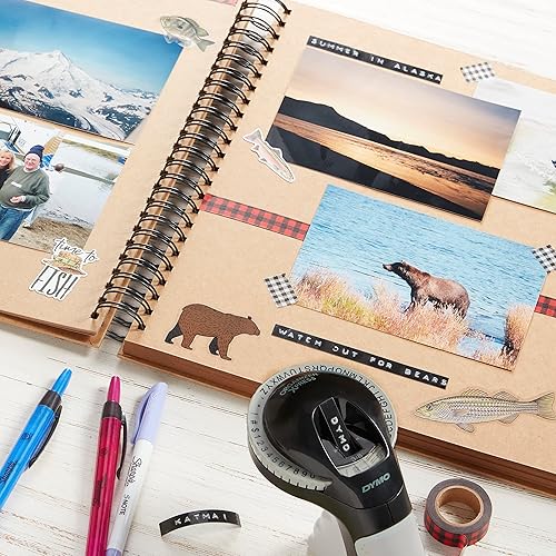 DYMO Self-Adhesive Embossing Labels, White Print on Black Tape, 3/8 x 9.8-Foot Rolls, 3 Pack