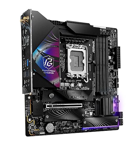 ASRock Z890M Riptide WiFi 6E Phantom Gaming Intel Core Ultra Z890 LGA1851 RL-ILM DDR5 9066 MHz 256 GB M.2 Micro ATX Motherboard