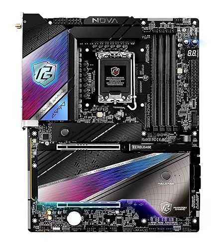ASRock Intel Core Ultra Z890 Nova WiFi 7 Phantom Gaming ATX Motherboard Thunderbolt LGA1851 RL-ILM DDR5 9200 MHZ 256 GB