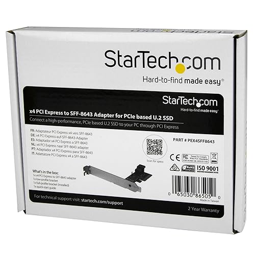 StarTech.com X4 PCI Express To SFF-8643 Adapter For PC