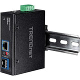 TRENDnet Hardened Industrial 100/1000 Base-T to SFP Media Converter, DIN-Rail/Wall Mount, Multi or Single Mode Fiber, Power Supply Sold Separately, TI-F11SFP Gigabit SFP Media Converter