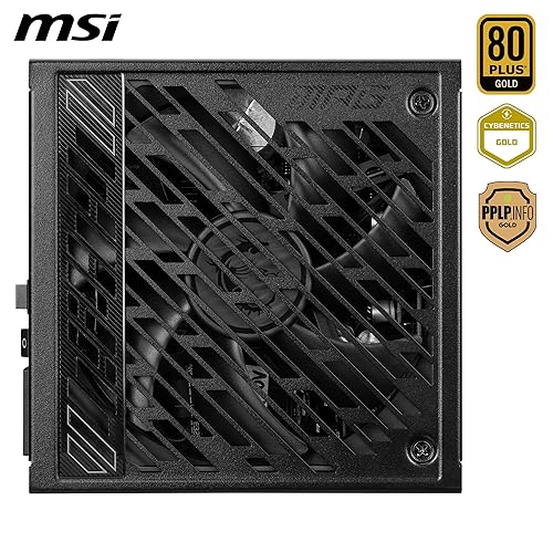 MSI MPG A1250GS PCIE5, 80 Plus Gold Full Modular 1250W Power Supply, 12V-2x6 Cable, ATX 3.1 & PCIE 5.1 Ready