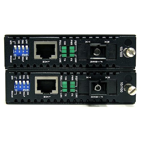 StarTech.com 10/100 Mbps Ethernet Single Mode WDM Fiber Media Converter Kit SC 20km (ET90110WDM2) Chassis Mount 20km | 10/100 Mbps