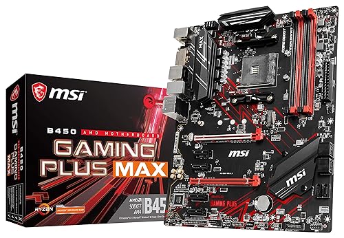 MSI Performance Gaming AMD Ryzen 2ND and 3rd Gen AM4 M.2 USB 3 DDR4 DVI HDMI Crossfire ATX Motherboard (B450 GAMING PLUS Max) B450 GAMING PLUS MAX Motherboard