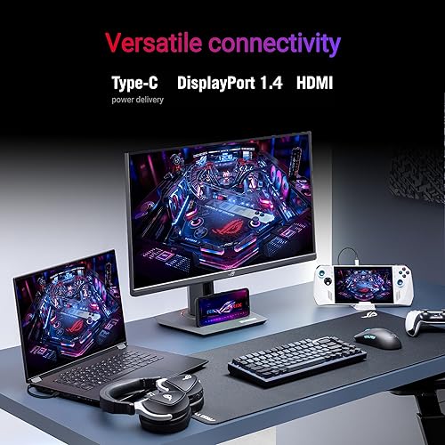 ASUS ROG Strix 24.5” 1080P USB-C HDR Gaming Monitor (XG259CS) - Full HD, 180Hz, 1ms, Fast IPS, Extreme Low Motion Blur Sync, G-SYNC Compatible, Tripod Socket, DisplayWidget, AI Gaming, 3 yr Warranty