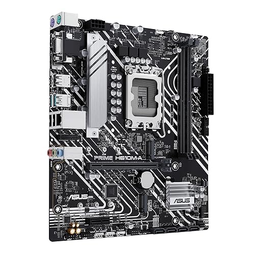 ASUS Prime H610M-A-CSM Intel® H610 (LGA 1700) CSM Business mATX Motherboard, with PCIe 4.0, 2X M.2, DDR5, 1GbE LAN, DP, HDMI™, VGA, USB 3.2 Gen 2 Ports, ASUS Control Center Express IT Management