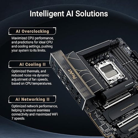 ASUS ProArt X870E-CREATOR WiFi AMD AM5 X870E ATX Motherboard PCIe® 5.0 x16 Slots with Full Support for Next-gen GPUs, 16+2+2 Power Stages, DDR5, Dual USB4®, 10 Gb & 2.5 Gb LAN, WiFi 7, Four M.2 Slots