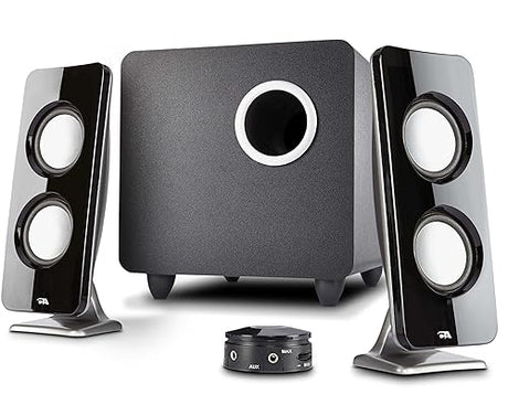 Cyber Acoustics CA-3610 2.1 Multimedia Speaker System with Subwoofer, Perfect Computer Speakers for PC or Mac, Great for Music, Movies, and Gaming