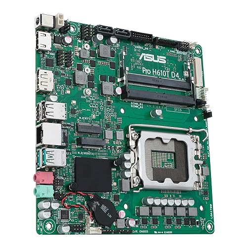 ASUS Pro H610T D4-CSM LGA 1700(Intel 12th Gen&Intel vPro)TCO-optimized Commercial Motherboard (PCIe 4.0,DP,LVDS,SO-DIMM DDR4,USB 3.2 Gen 2,M.2 E slot,Q-LED Core, ASUS Control Center Express)