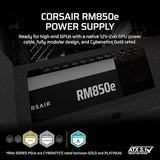 CORSAIR RM850e (2025) Fully Modular Low-Noise ATX Power Supply with 12V-2x6 Cable – ATX 3.1 & PCIe 5.1 Compliant, Cybenetics Gold Efficiency, 105°C-Rated Capacitors, Modern Standby Mode – Black RMe (2025) 850 Watts Black