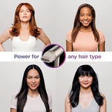 Shark HD102C Blow Dryer HyperAIR Fast-Drying with IQ 2-in-1 Concentrator, Ionic, No Heat Damage, for All Hair Types, Stone