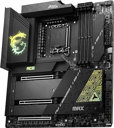 MSI MEG Z790 ACE MAX Gaming Motherboard (Supports 12th/13th/14th Gen Intel Processors, LGA 1700, DDR5, PCIe 5.0, M.2, 2.5Gbps LAN, USB 3.2 Gen2, Wi-Fi 7, Thunderbolt, E-ATX)