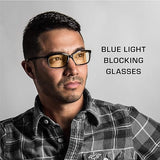 GUNNAR - Blue Light Reading Glasses - Blocks 65% Blue Light - Haus, Onyx, Amber Tint, Pwr +2.0