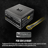 Thermaltake Toughpower GF A3 1200W, True 600W 12VHPWR Connectors on PSU & NVIDIA RTX 40 Series, ATX 3.0/PCI-E 5.0, 80+ Gold, SLI/Crossfire Ready Power Supply, PS-TPD-1200FNFAGU-L, 10 Year Warranty Black 1200W Gold (ATX 3.0)