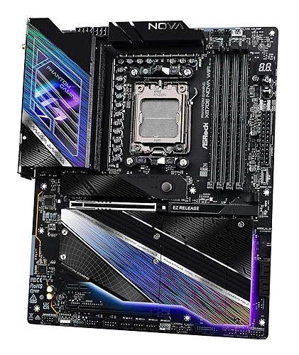 ASRock Phantom Gaming X870E Nova WiFi Socket AM5 AMD Ryzen DDR5 DIMMs 8200 MHz 256 GB ATX Motherboard USB4