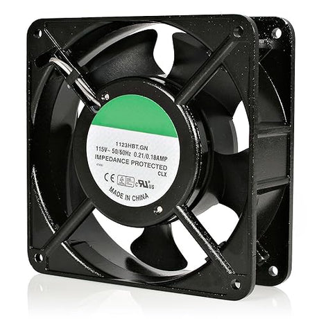 StarTech.com 120mm Axial Rack Muffin Fan for Server Cabinet - 115V - AC Cooling - Low Noise & Quiet PC Computer Case Fan (ACFANKIT12),Black