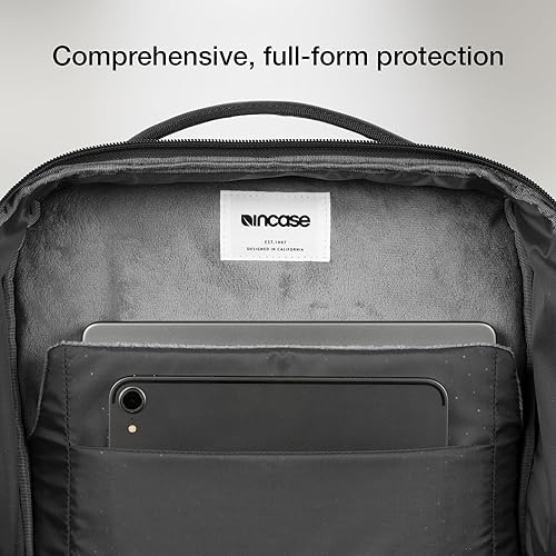 Incase A.R.C. Daypack 24L – Travel Backpack and Laptop Bag for School - Fits up to 16 inch Laptop - 4 Zippered Compartments, 2 Water Bottle Pockets - Commuter and College Backpack - Black