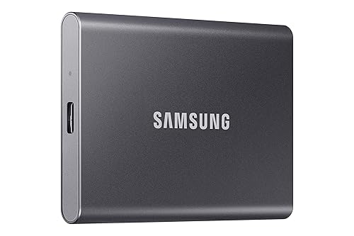 SAMSUNG T7 4TB, Portable SSD, Grey, up to 1050MB/s, USB 3.2 Gen2, Gaming, Students & Professionals, External Solid State Drive (MU-PC4T0T/AM), Grey [Canada Version] Grey 4TB