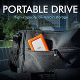 LaCie Rugged Portable External Hard Drive, 5 TB, USB-C, Orange/Silver