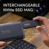 SanDisk Professional 2TB PRO-Blade SSD Mag - Portable & Modular NVMe SSD Mag, Ultra-Durable - SDPM1NS-002T-GBAND, Dark Grey SSD Mag 2TB