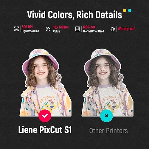 Liene Sticker Paper & Cartridge, 2 Ink Cartridge Refill & 72 sheets photo papers, 4x7, Dye Sublimation, Water & Oxidation-Proof, Compatible w/Liene PixCut S1 Photo Sticker Printer and Cutter
