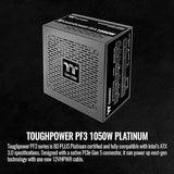 Thermaltake Toughpower PF3 ATX 3.0 1050W 80+ Platinum Full Modular SLI/Crossfire Ready Power Supply; PCIe 5.0 12VHPWR Connector Included; 10 Year Warranty; PS-TPD-1050FNFAPU-L