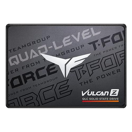 TEAMGROUP T-Force Vulcan Z 2TB SLC Cache 3D NAND QLC 2.5 Inch SATA III Internal Solid State Drive SSD (R/W Speed up to 550/470 MB/s) T253TY002T0C101 2TB Vulcan Z QLC