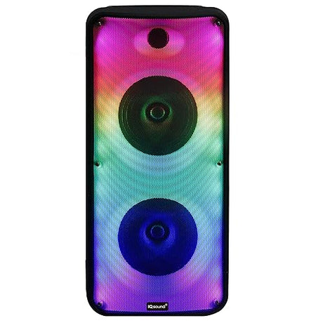 Supersonic IQ-7188DJBT Portable Bluetooth Speaker, 8-Inch, TWS Technology, LED Lights, Multiple Inputs, Mic - Perfect for Any Event 11 x 9.8 x 16.1