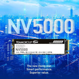 TEAMGROUP NV5000 1TB SLC Cache NVMe PCIe Gen4x4 M.2 2280 Laptop, Desktop SSD Read/Write Speed up to 4500 / 1900MB/s TM8FGM001T0C101