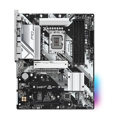 ASRock B760 Pro RS/D4 Motherboard, Compatible with Intel 12th and 13th Generation CPU (LGA1700), B760 Chipset, DDR4 ATX Motherboard