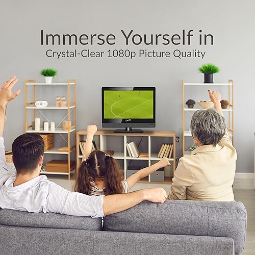 Supersonic SC-1520VTV 15.6 inch Smart AC/DC LED TV, Powered by VIDAA, 1080p, WiFi, Built-in Speakers, USB, 3X HDMI ARC, For Kitchen, RV, Boat, Truck, Playroom, Room, Remote, DC Car Cord INCLUDED-Black SC-1520VTV-15 Smart TV BLK