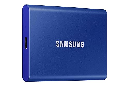 Samsung T7 Portable SSD 1TB USB 3.2 Gen 2 External Solid State Drive Up To 1050MB/s Read Speed - Blue