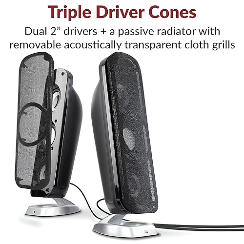 3pc 3.55mm 46w High Powered PC Satellite Speaker Syst 26w Subw