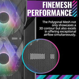 Cooler Master TD500 Mesh V2 ATX PC Gaming Mid-Tower Case with Polygonal Mesh Airflow Panel, Crystalline Tempered Glass, 3X 120mm, ARGB Fan Hub, USB 3.2 Gen 2 Type C, Up to 360 Radiator