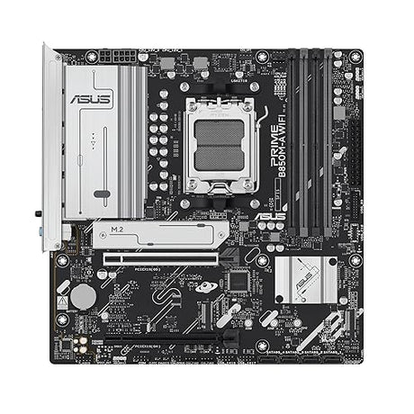 ASUS Prime B850M-A WiFi-CSM AMD AM5 B850 mATX Motherboard, DDR5, PCIe 5.0 Ready, 3X M.2, Wi-Fi 6E, 2.5Gb LAN, DisplayPort, HDMI™, USB Type-C®, ASUS Control Center Express Remote IT Management mATX PRIME B850M-A CSM|M.2 x3|WiFi 6E